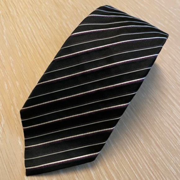Hugo Boss Other - Hugo Boss - Stripped tie - Black with purple strip